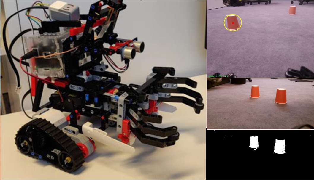 Robot Vision for a LEGO Mobile Robot for Pick and Place Applications